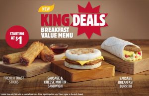 Burger King Breakfast Menu With Combo Meals And Pricing