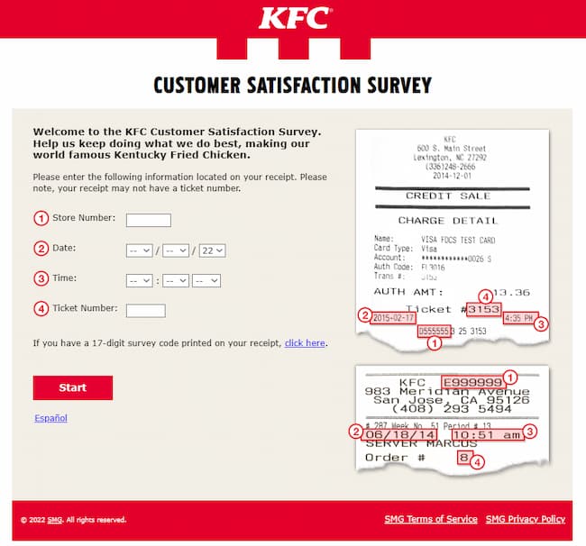kfc survey discounts