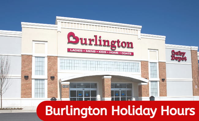 burlington holiday hours